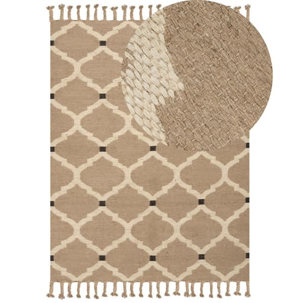 Jute tæppe 160 x 230 cm beige ORENCIK Lumarko!