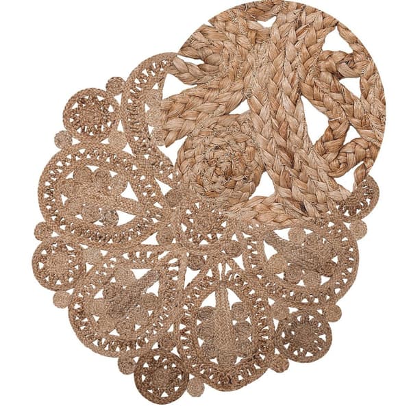 Pyöreä juuttimatto ø 120 cm beige BUCAK Lumarko!