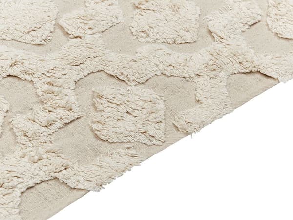 Bomuldstæppe 140 x 200 cm beige AKSARAY Lumarko!