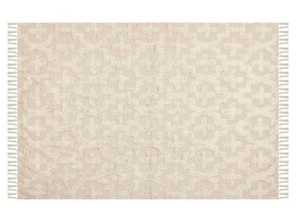 Bomuldstæppe 140 x 200 cm beige ITANAGAR