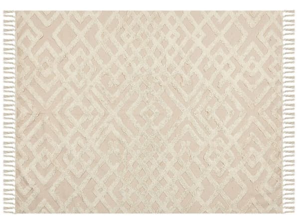 Bomuldstæppe 160 x 230 cm beige ARDAHAN