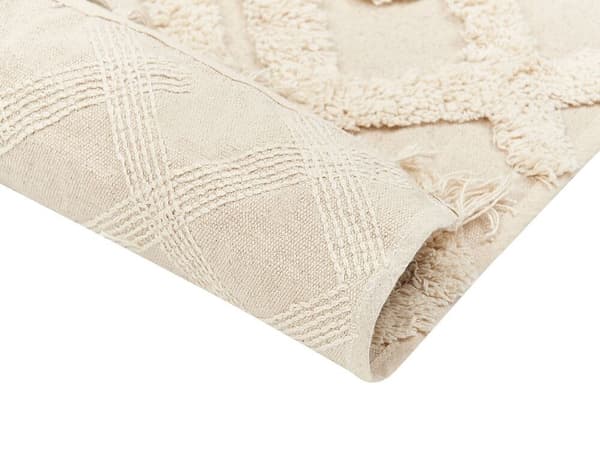 Bomuldstæppe 160 x 230 cm beige ARDAHAN