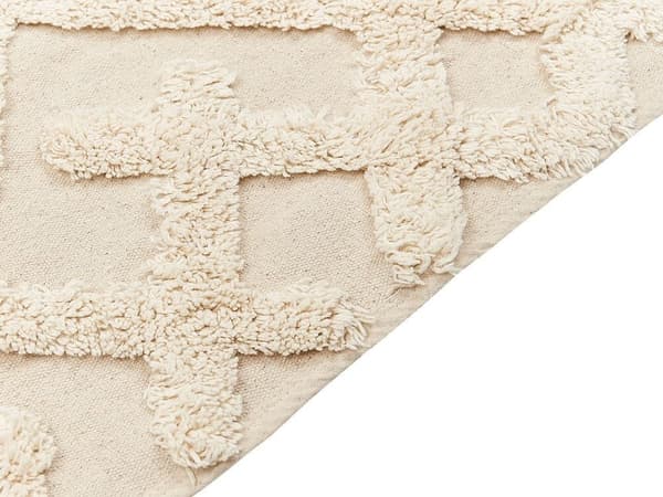 Bomuldstæppe 160 x 230 cm beige ARDAHAN