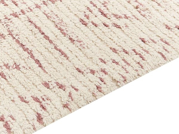Bomullsmatta 160 x 230 cm beige-rosa EDIRNE Lumarko!