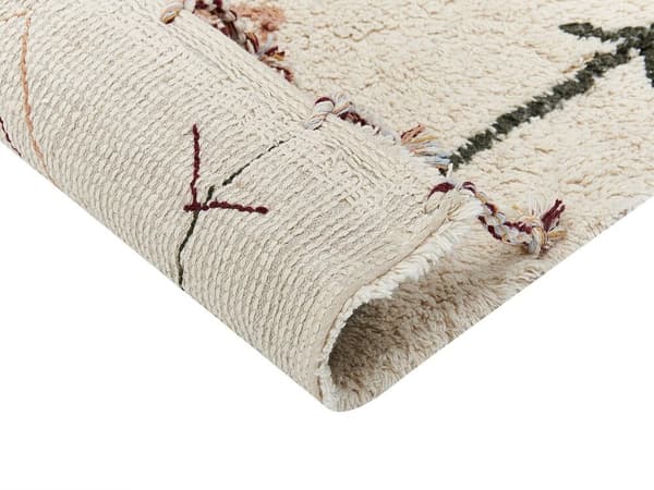 Bomuldstæppe 160 x 230 cm beige CORUM Lumarko!