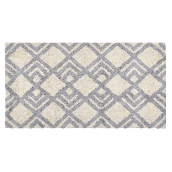 Puuvillamatto 80 x 150 cm beige-harmaa NEVSEHIR