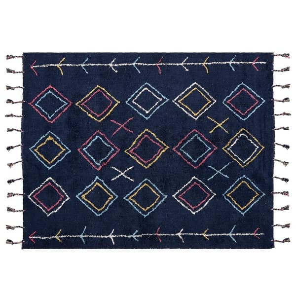 Bomullsmatta 160 x 230 cm svart CORUM