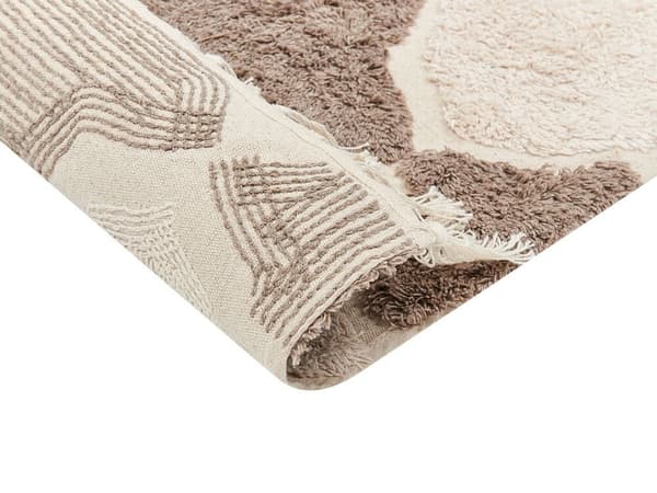 Bomuldstæppe 80 x 150 cm brun med beige SINOP