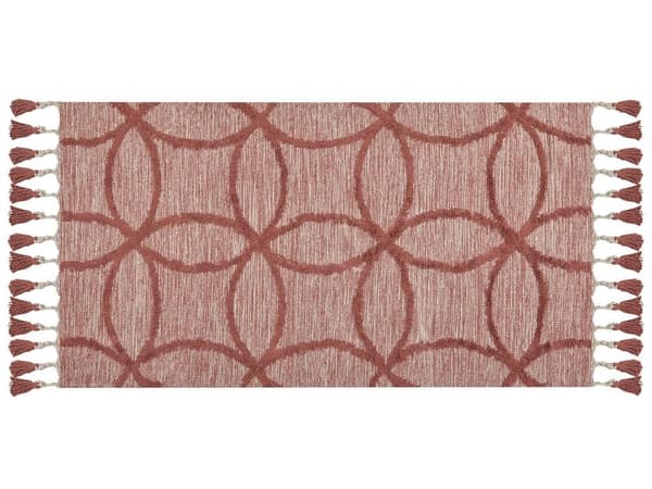 Puuvillamatto 80 x 150 cm punainen KIRSEHIR Lumarko!