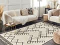 Pikkukuva 2 / 6: Puuvillamatto 160 x 230 cm beige ja musta ERLER