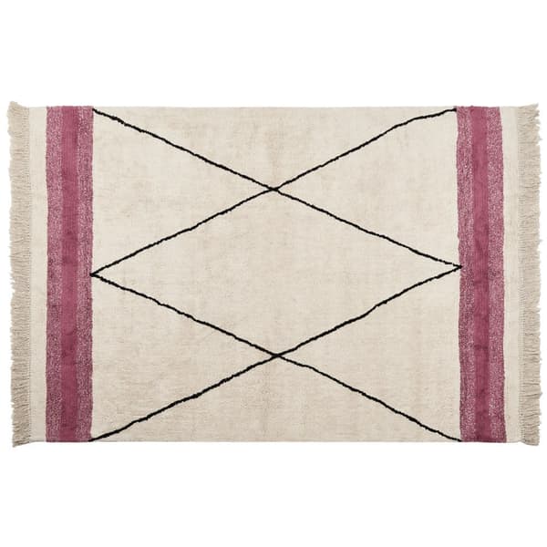Bomuldstæppe 160 x 230 cm beige-pink AFSAR