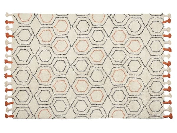 Bomuldstæppe 140 x 200 cm beige-orange HAJIPUR
