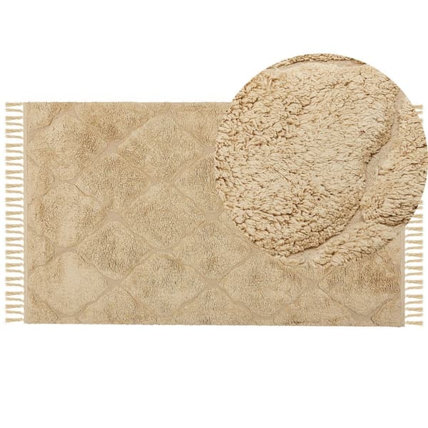 Puuvillamatto 80 x 150 cm beige SANLIURFA