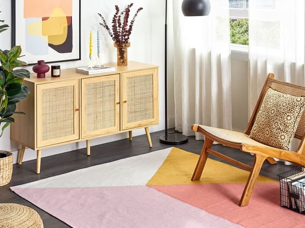 Puuvillamatto 160 x 230 cm monivärinen NIZIP Lumarko!