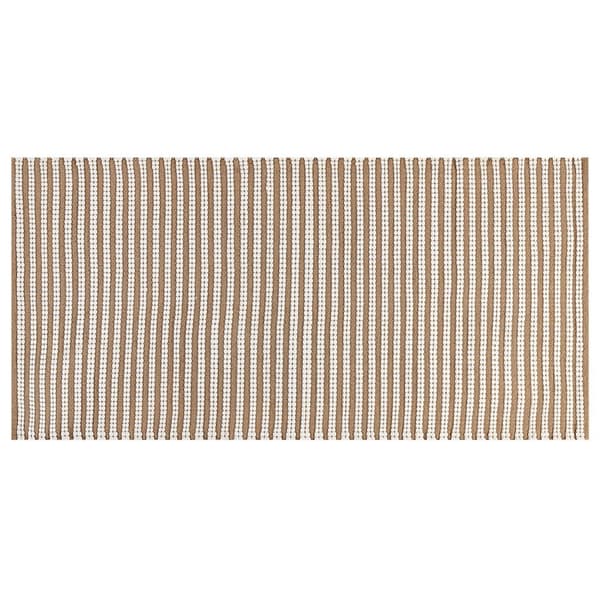 Puuvillamatto 80 x 150 cm valkoinen/ruskea SOFULU Lumarko!