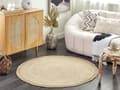 Pikkukuva 2 / 8: Pyöreä juuttimatto 120 cm beige MENEMEN Lumarko!