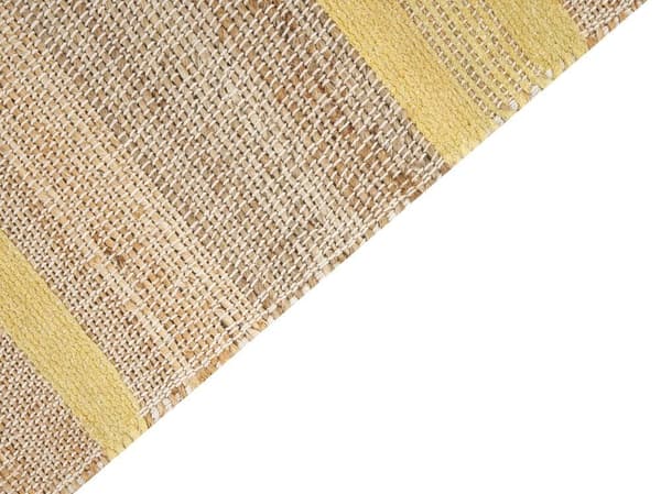 Jute tæppe 80 x 300 cm beige og gul TALPUR Lumarko!