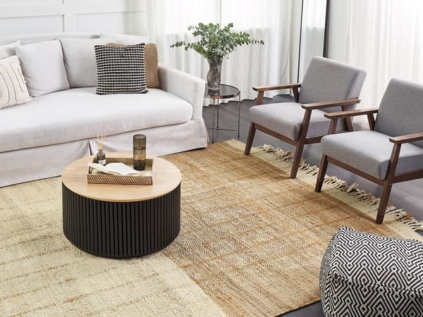 Jute tæppe 200 x 300 cm beige KARKIN Lumarko!