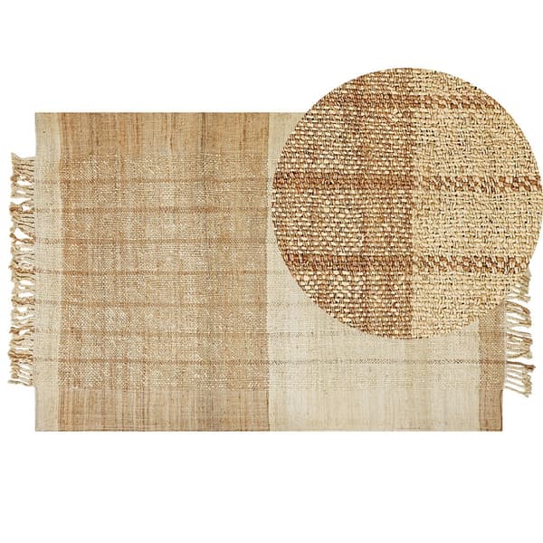 Jute tæppe 200 x 300 cm beige KARKIN Lumarko!