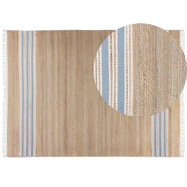 Jute tæppe 160 x 230 cm beige-blå MIRZA Lumarko!