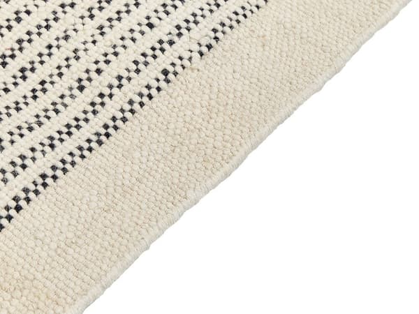 Uldtæppe 200 x 300 cm beige og sort DIVARLI Lumarko!