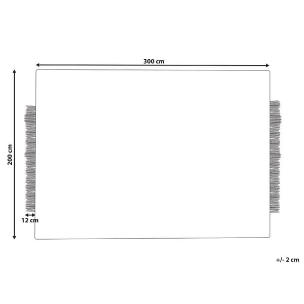 Uldtæppe 200 x 300 cm beige og sort DIVARLI Lumarko!