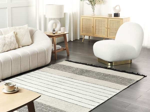 Villamatto 160 x 230 cm beige ja musta YAZLIK Lumarko!