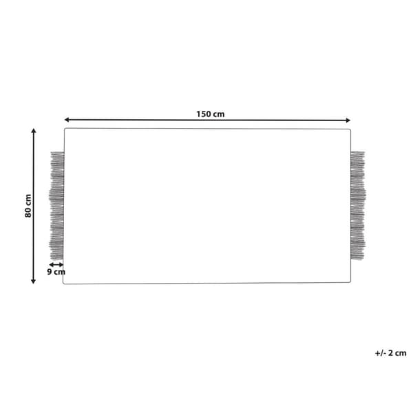 Uldtæppe 80 x 150 cm sort og hvid KETENLI Lumarko!
