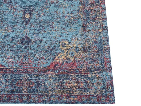 Bomuldstæppe 80 x 150 cm blå KANSU Lumarko!