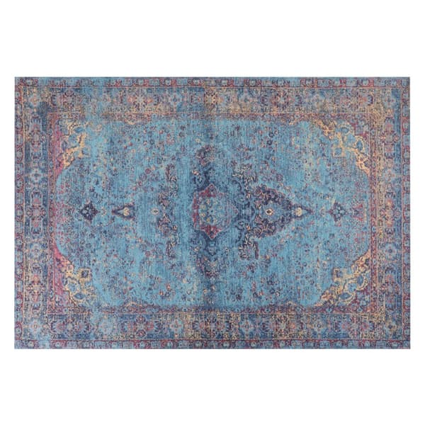Bomuldstæppe 160 x 230 cm blå KANSU Lumarko!