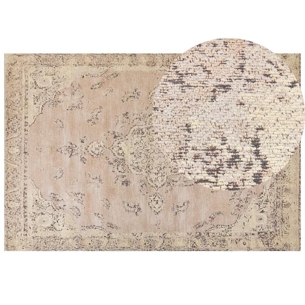 Bomuldstæppe 200 x 300 cm beige MATARIM Lumarko!