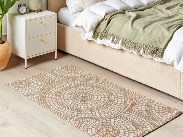 Juuttimatto 80 x 150 cm beige/valkoinen ARIBA Lumarko!