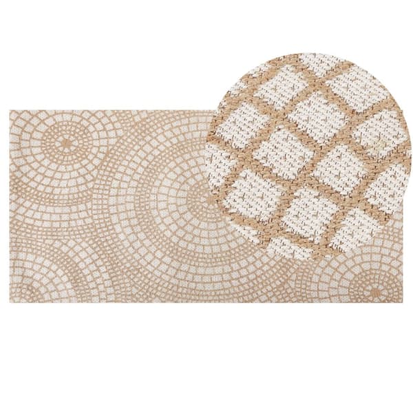 Juuttimatto 80 x 150 cm beige/valkoinen ARIBA Lumarko!