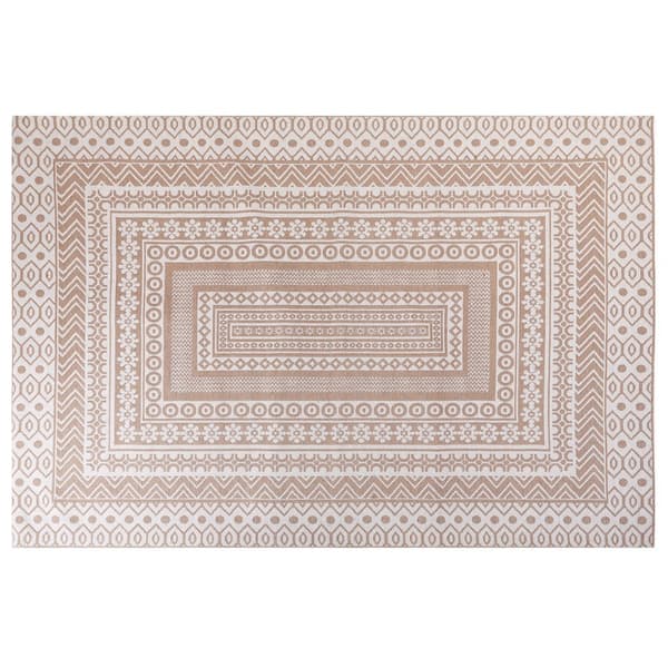 Tæppe 200 x 300 cm beige og hvid BAGLAR Lumarko!