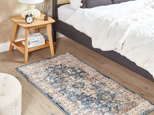 Matto 80 x 150 cm beige/sininen DVIN Lumarko!