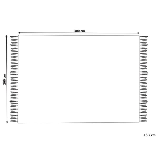 Ullmätta med geometriskt mönster 200 x 300 cm beige-grå SOLHAN Lumarko!