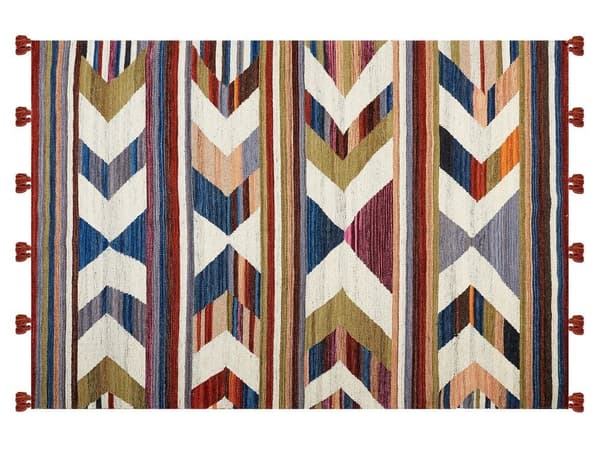 Villainen kilim-matto 140 x 200 cm monivärinen MRGASHAT Lumarko!