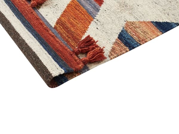 Villainen kilim-matto 140 x 200 cm monivärinen MRGASHAT Lumarko!