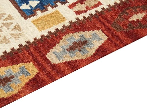 Kelimmatta i ull 80 x 300 cm flerfärgad VOSKEHAT Lumarko!