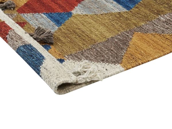 Uld kelim tæppe 80 x 150 cm flerfarvet ARZAKAN Lumarko!