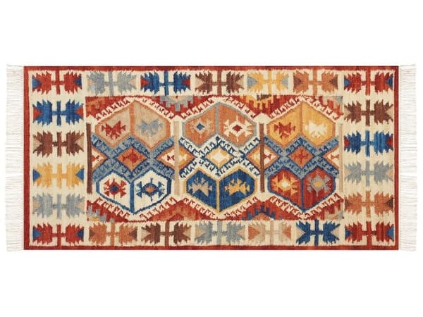 Villainen kilim-matto 80 x 150 cm monivärinen VANASHEN Lumarko!