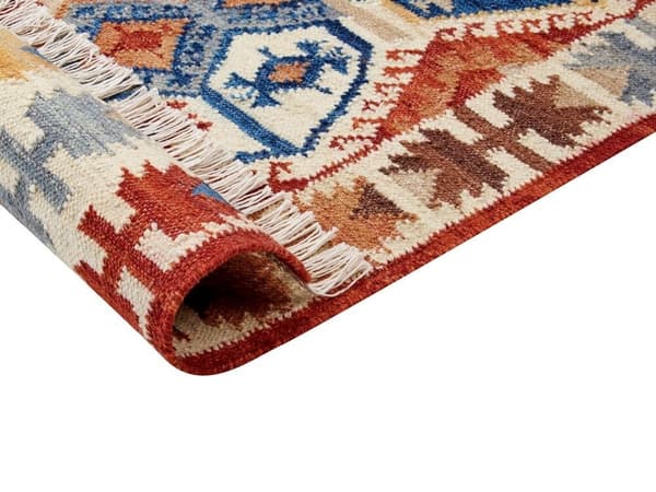 Villainen kilim-matto 80 x 150 cm monivärinen VANASHEN Lumarko!