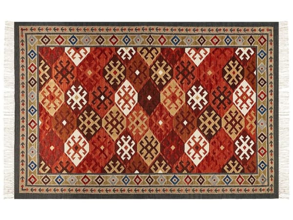 Villainen kilim-matto 200 x 300 cm monivärinen URTSADZOR Lumarko!