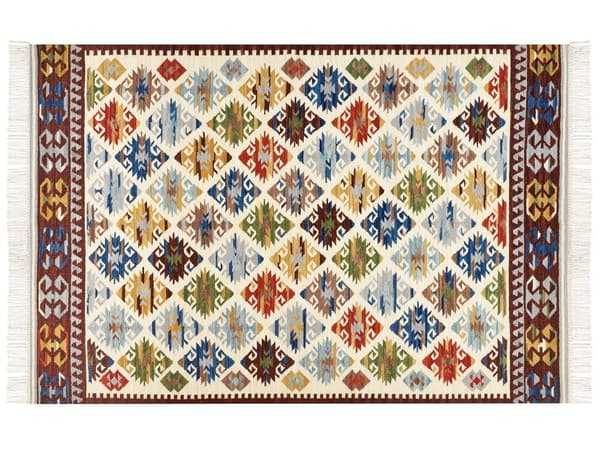 Uld kelim tæppe 200 x 300 cm flerfarvet AKNALICH Lumarko!