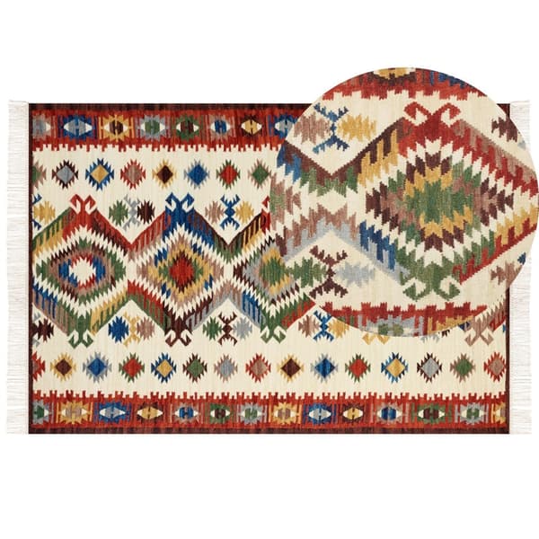 Villainen kilim-matto 160 x 230 cm monivärinen AREVIK Lumarko!