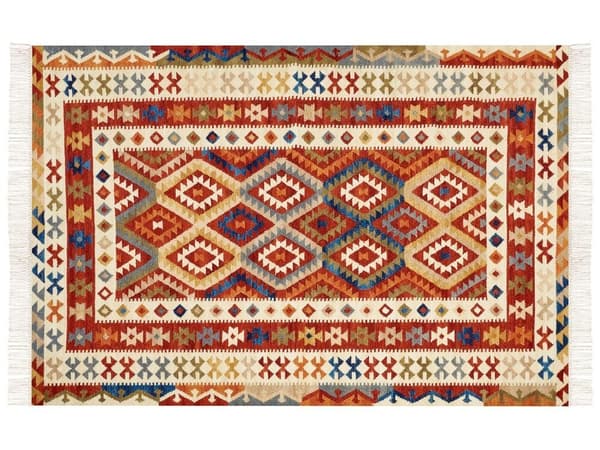 Uld kelim tæppe 200 x 300 cm flerfarvet OSHAKAN Lumarko!