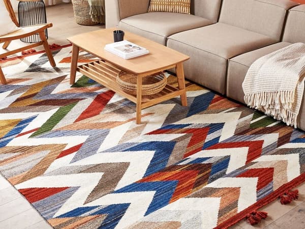 Villa kilim matto 200 x 300 cm monivärinen KANAKERAVAN Lumarko!