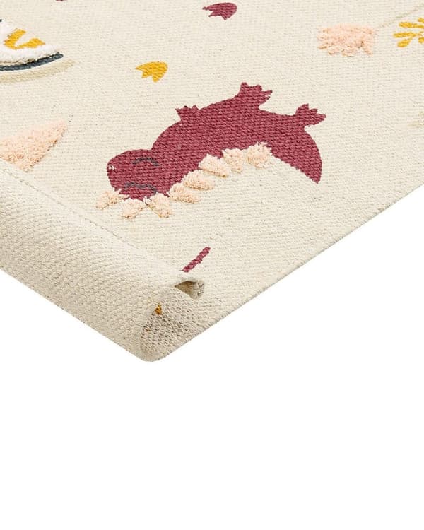 Børnetæppe i bomuld med dinosaurer 80 x 150 cm, flerfarvet TIOP Lumarko!