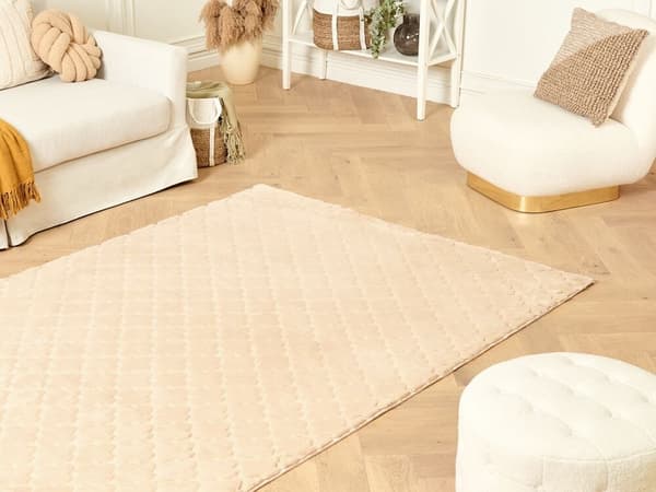 Kanin tekoturkismatto 160 x 230 cm beige GHARO Lumarko!