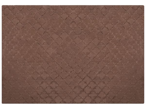 Kanin imiteret pels tæppe 160 x 230 cm brun GHARO Lumarko!